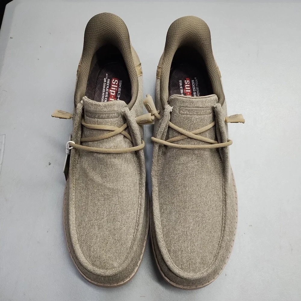 Skechers Hands Free Slip-ins Melson Coronado Casual Shoes Mens 13 Khaki 210959